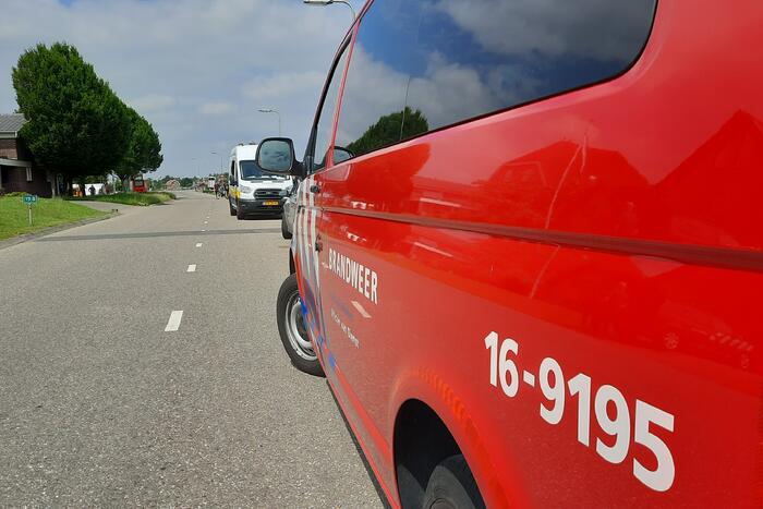 Gasleiding geraakt tijdens heiwerkzaamheden op bouwplaats