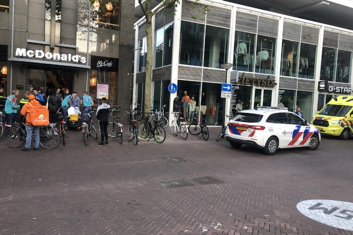 Fietsers ten val na botsing