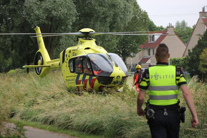 Traumahelikopter landt voor incident met baby