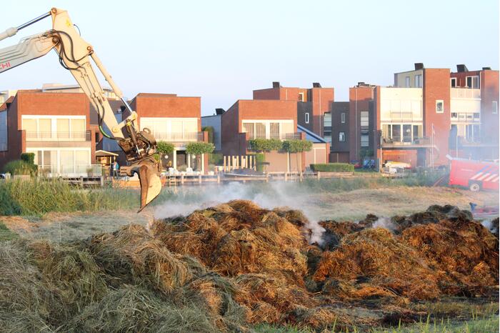 Veel rook bij brand in berg gras