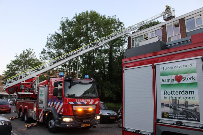 Flat deels ontruimd door brandlucht