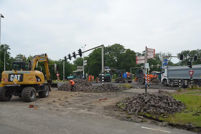 Kruispunt afgesloten door groot onderhoud