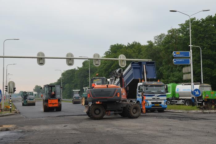 Kruispunt afgesloten door groot onderhoud