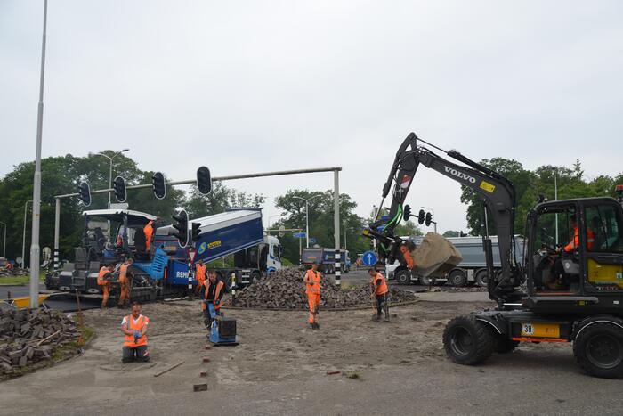 Kruispunt afgesloten door groot onderhoud
