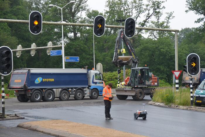 Kruispunt afgesloten door groot onderhoud