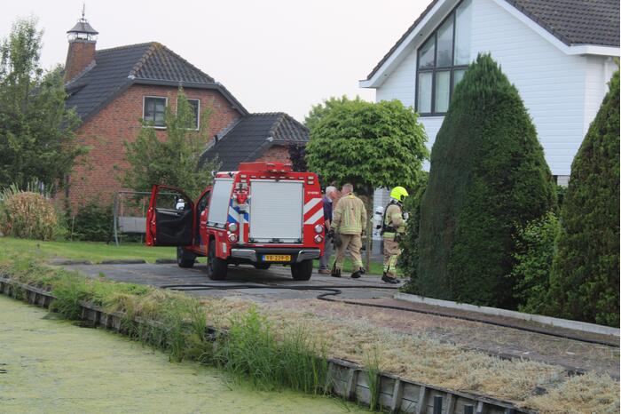 Brand in airco-unit van woning