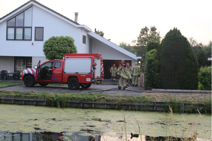 Brand in airco-unit van woning