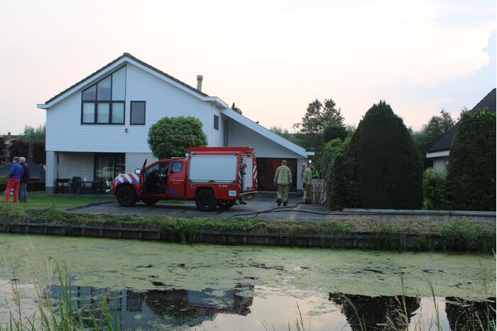 Brand in airco-unit van woning