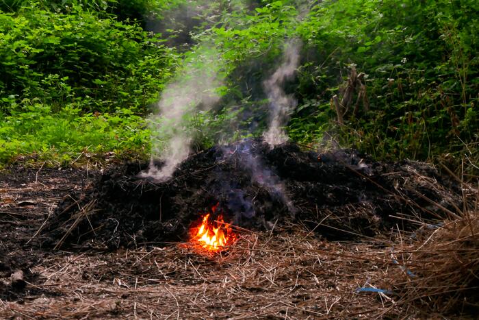 Politiehelikopter ontdekt brand in bosgebied