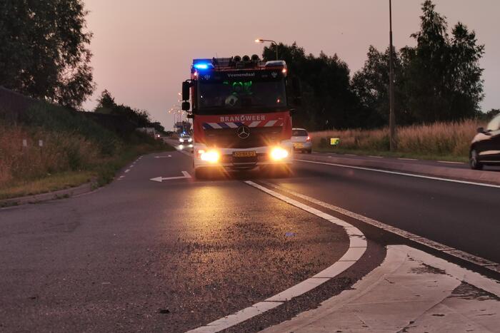 Rookgenerator gaat af bij Esso-tankstation
