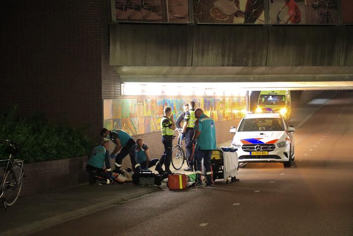 Beschonken fietser gewond door val