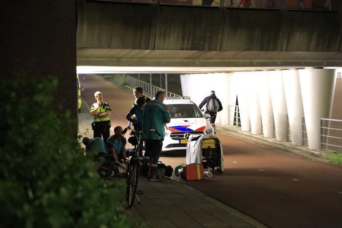 Beschonken fietser gewond door val