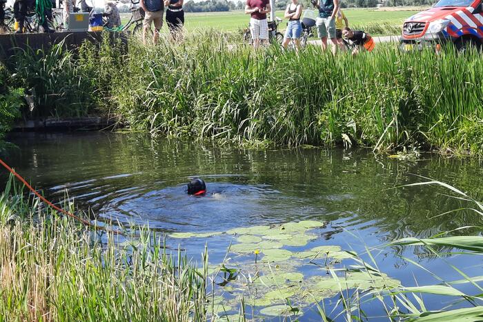Magneetvissers vinden object in sloot