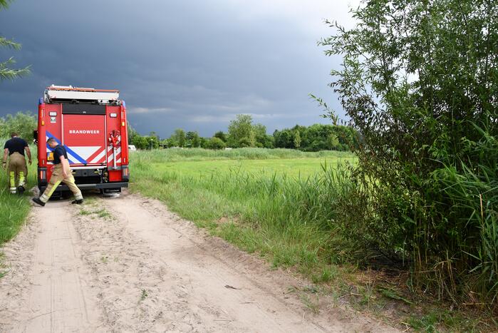 Omwonende ontdekt brand in bosjes
