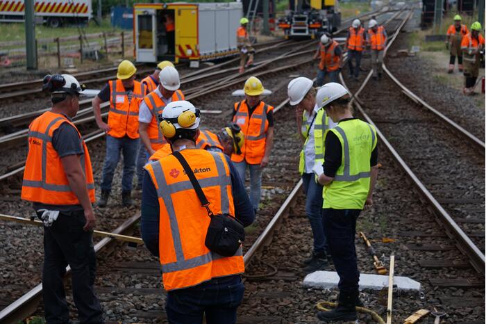 Trein ontspoort na vertrek