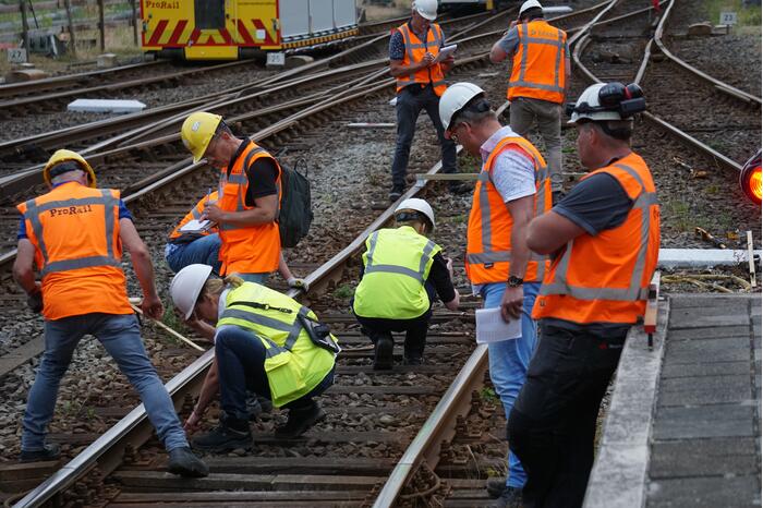 Trein ontspoort na vertrek
