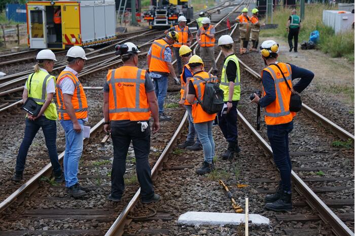 Trein ontspoort na vertrek