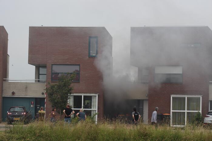 Veel rook bij brand in wasdroger