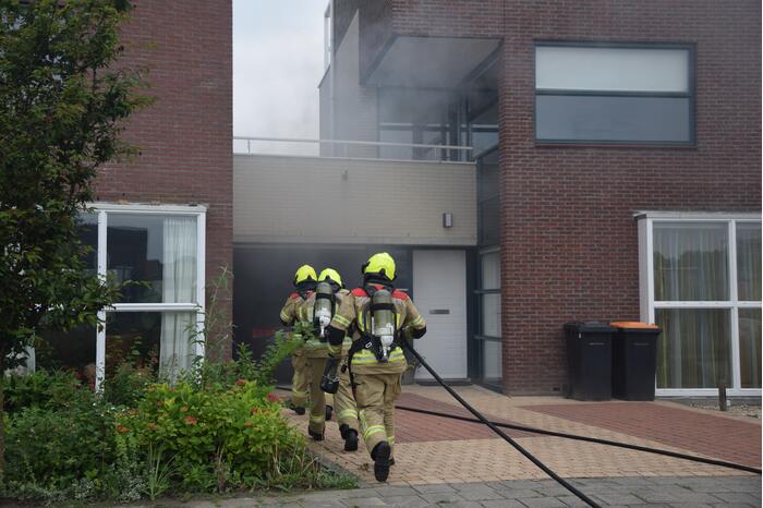 Veel rook bij brand in wasdroger