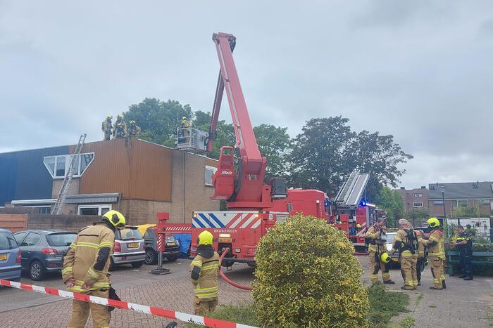 Brand op dak van woning door werkzaamheden