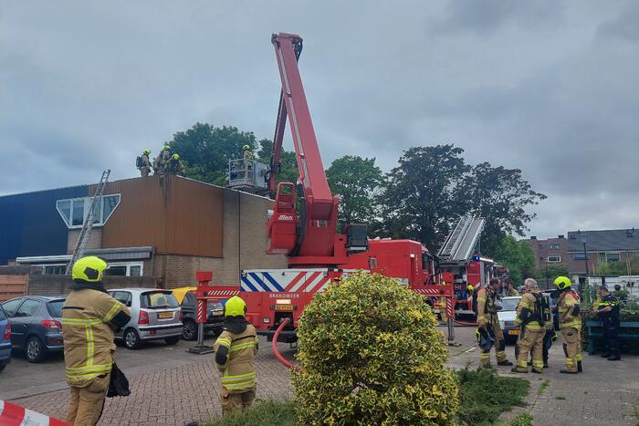 Brand op dak van woning door werkzaamheden