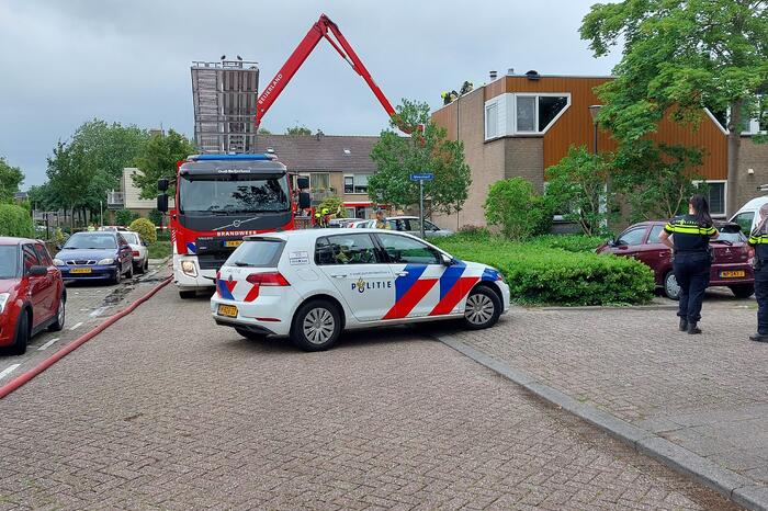 Brand op dak van woning door werkzaamheden