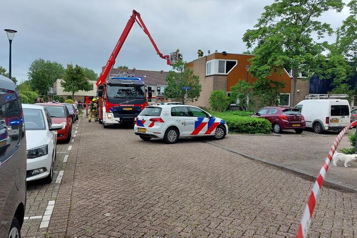 Brand op dak van woning door werkzaamheden