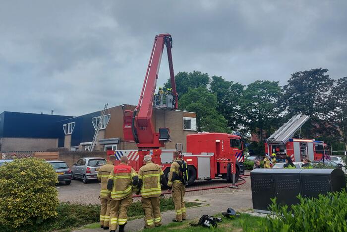 Brand op dak van woning door werkzaamheden