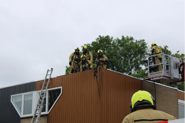 Brand op dak van woning door werkzaamheden