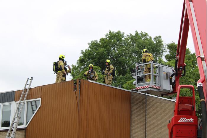 Brand op dak van woning door werkzaamheden