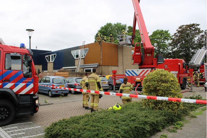 Brand op dak van woning door werkzaamheden