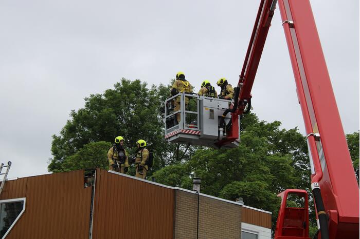 Brand op dak van woning door werkzaamheden