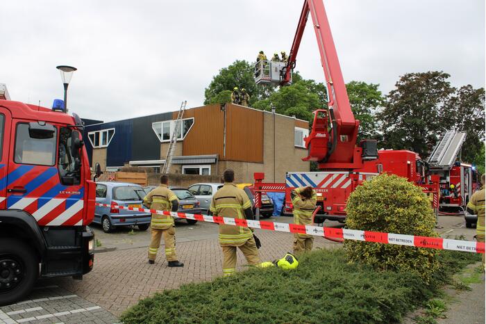 Brand op dak van woning door werkzaamheden