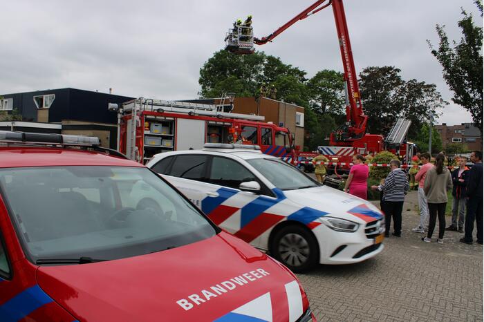Brand op dak van woning door werkzaamheden