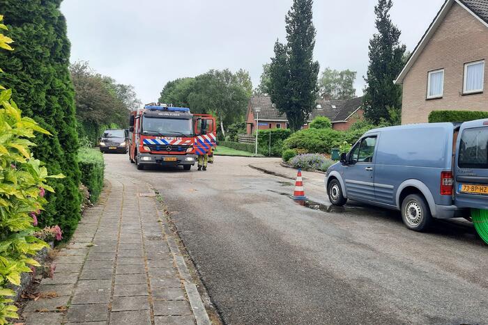 Gasleiding geraakt bij graafwerkzaamheden