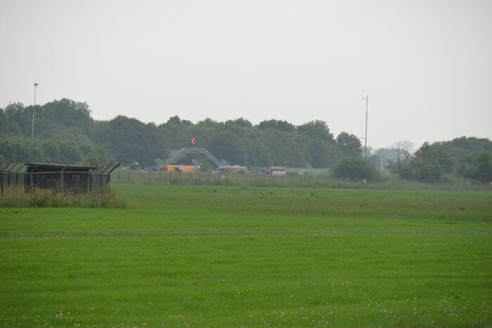 Belgische F-16 botst op gebouw vliegbasis, twee gewonden