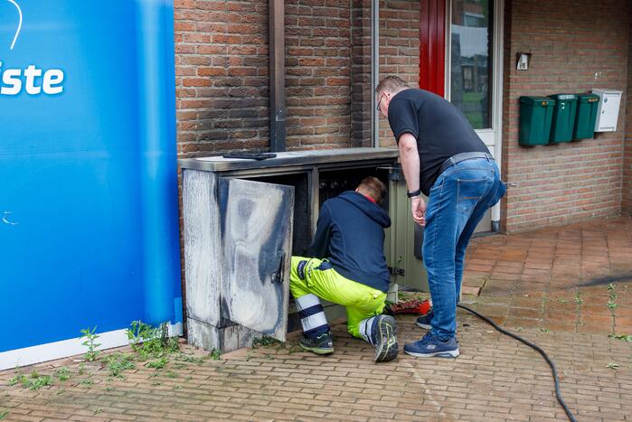 Markt zonder stroom na brand in elektriciteitskast