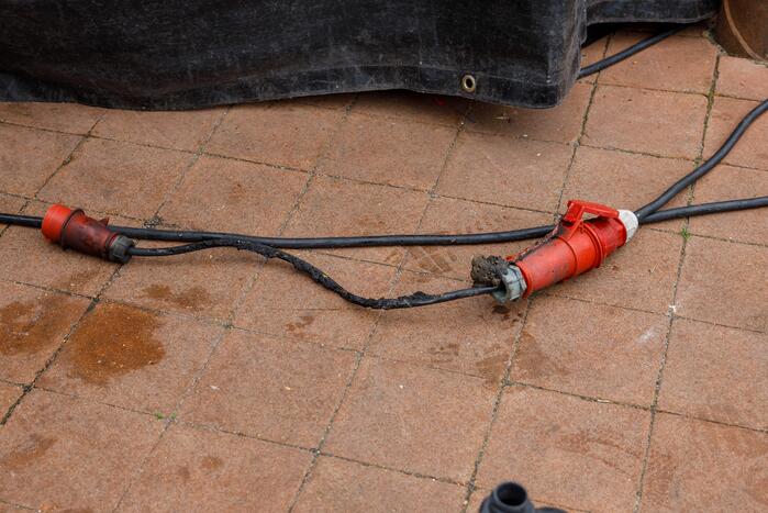 Markt zonder stroom na brand in elektriciteitskast