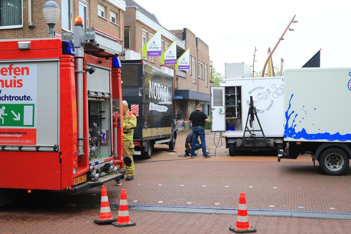 Markt zonder stroom na brand in elektriciteitskast