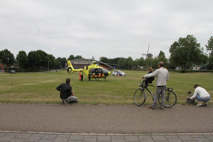 Traumahelikopter landt voor incident