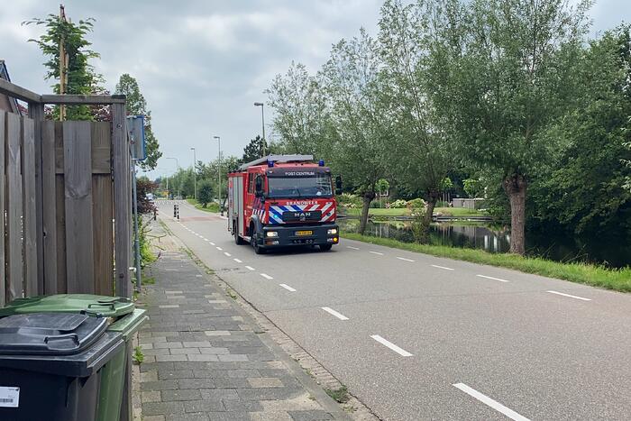 Gaslekage ontstaan bij werkzaamheden in tuin