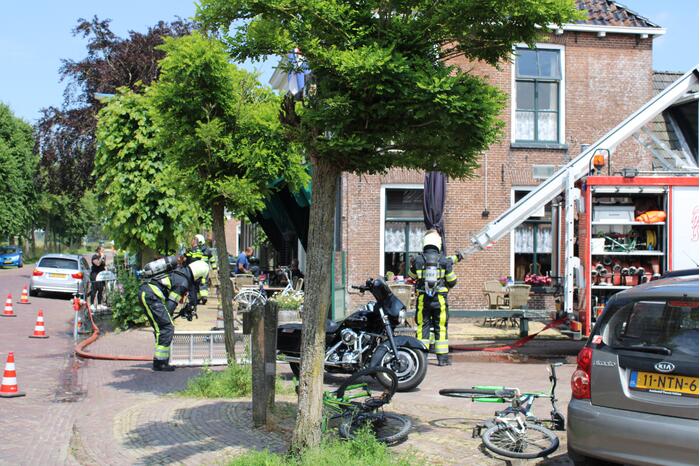 Brand in keuken van eetcafé