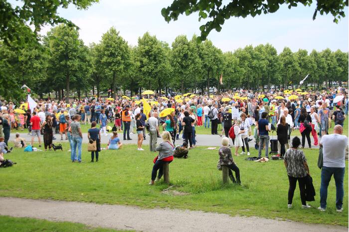 Demonstratie tegen vaccineren van kinderen