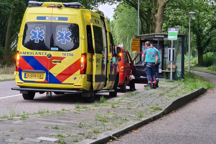 Ongeval na verlaten van parkeerplaats