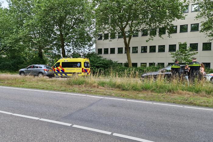 Ongeval na verlaten van parkeerplaats