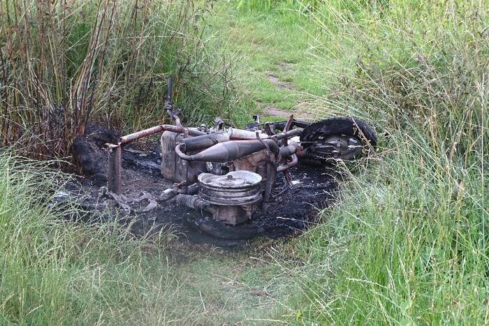 Scooter gaat in vlammen op