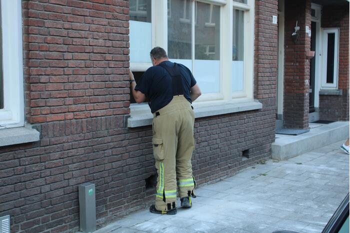 Flinke waterlekkage in leegstaand pand