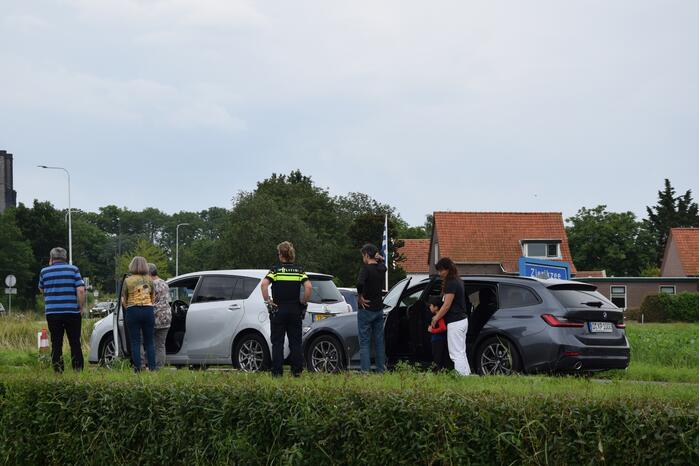 Rijstrook afgesloten na kop-staart botsing
