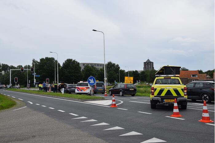 Rijstrook afgesloten na kop-staart botsing
