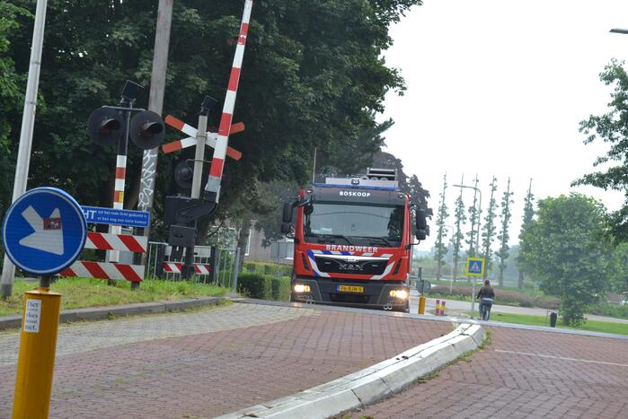 Fiets in brand in fietsenstalling